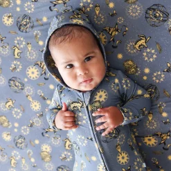 French Terry Zippered Hooded Romper