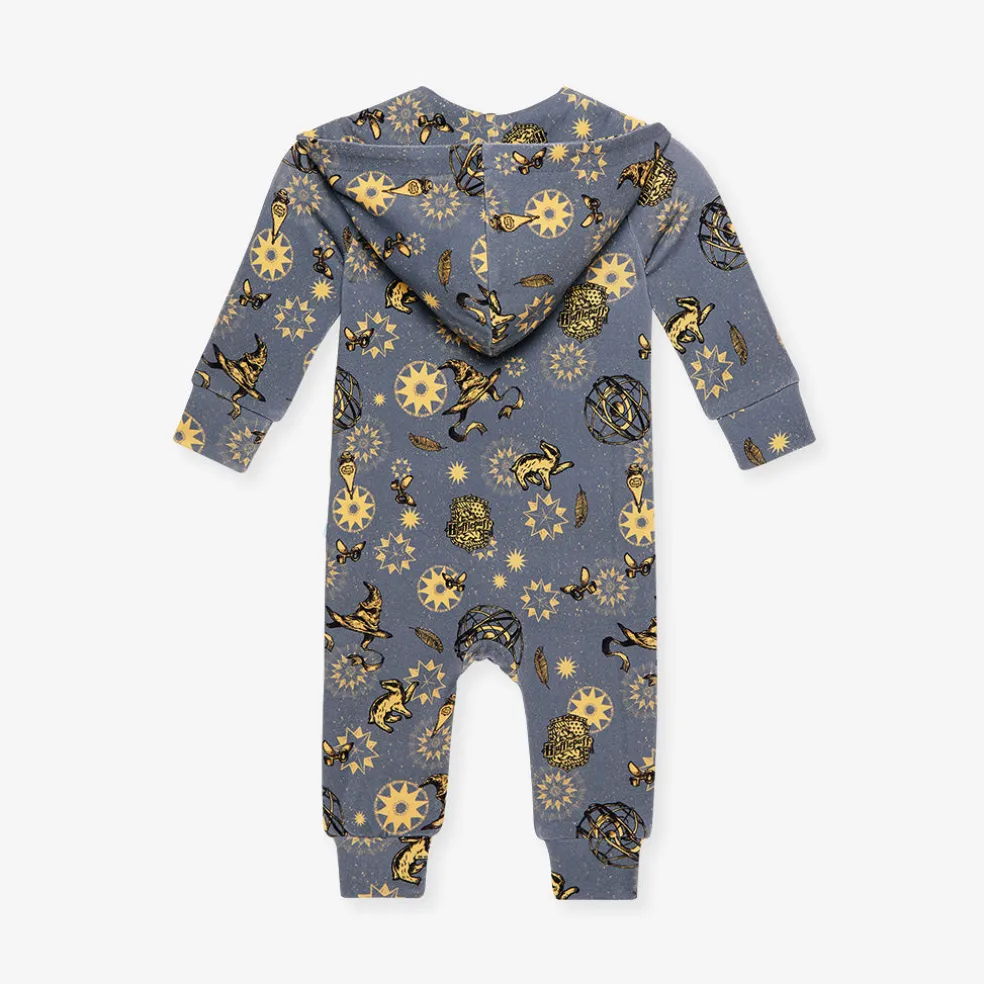 French Terry Zippered Hooded Romper