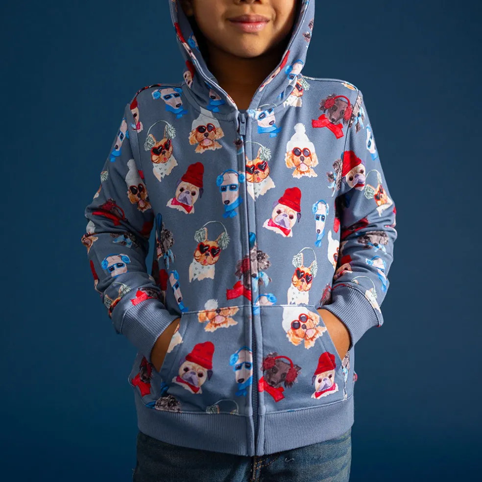 French Terry Zippered Hoodie