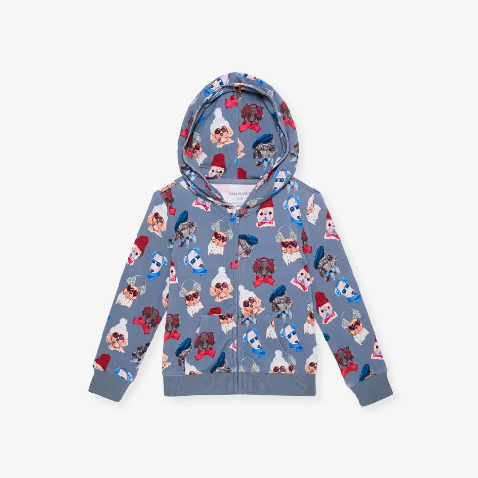French Terry Zippered Hoodie