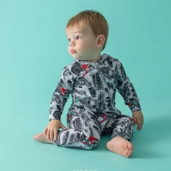 French Terry Zippered Hooded Romper