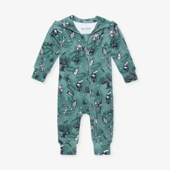 French Terry Zippered Hooded Romper