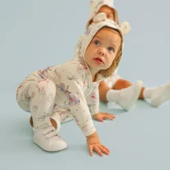 French Terry Zippered Hooded Romper