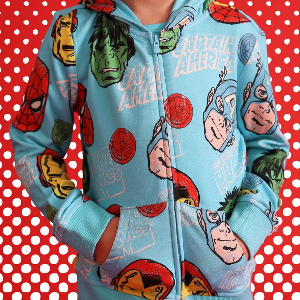 French Terry Zippered Hoodie