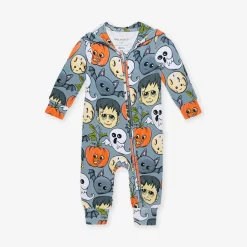 French Terry Zippered Hooded Romper