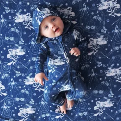 French Terry Zippered Hooded Romper