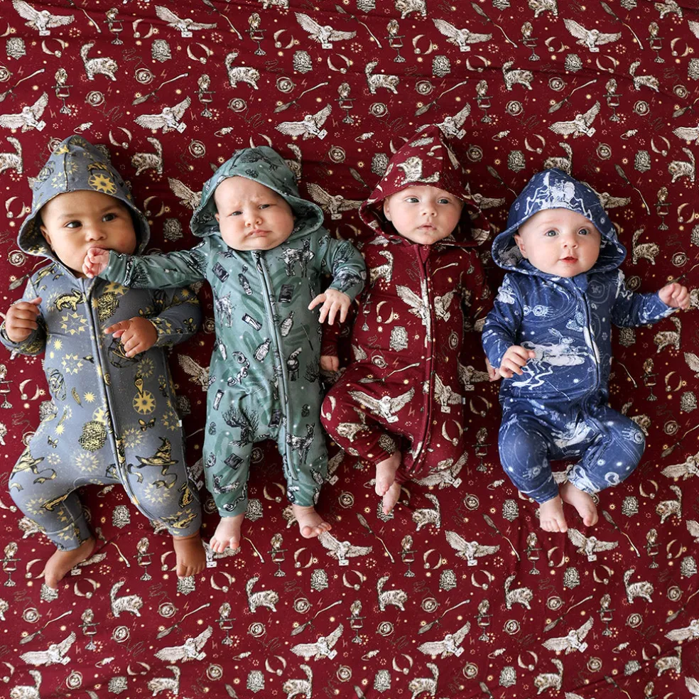 French Terry Zippered Hooded Romper