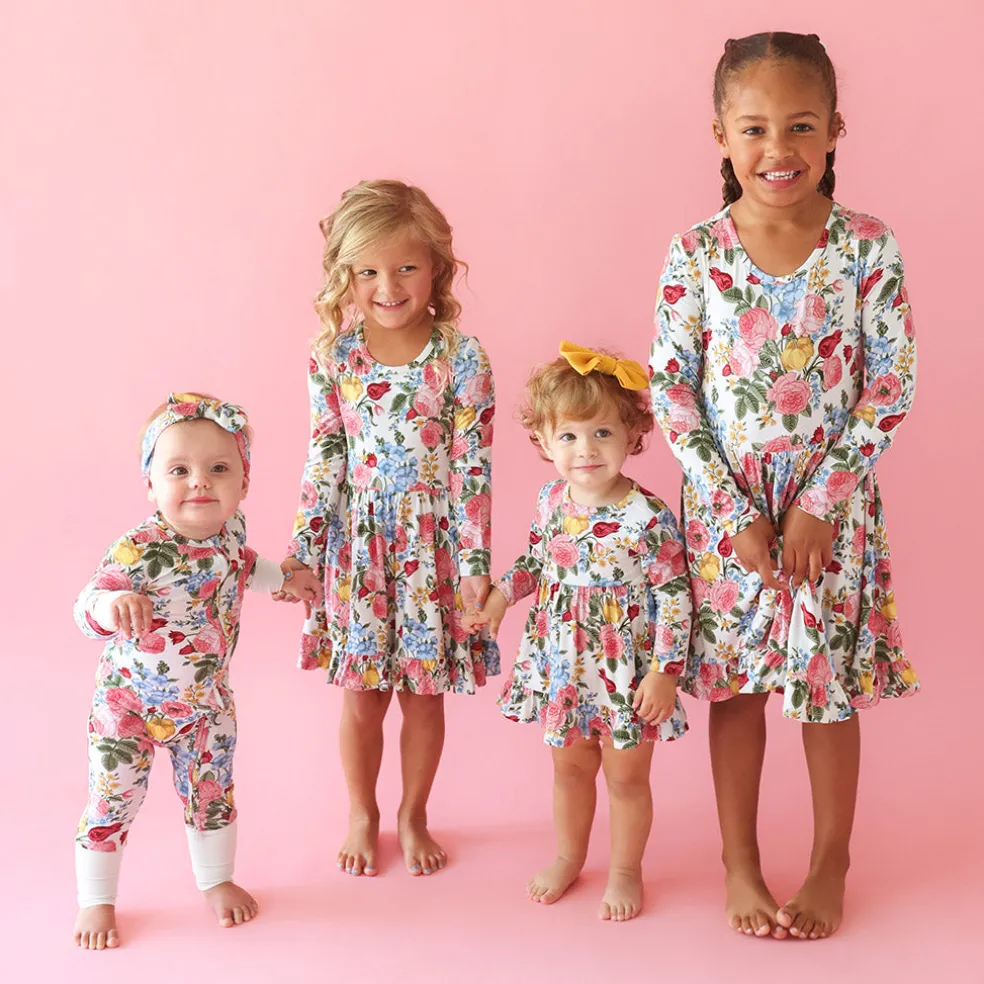 Long Sleeve Ruffled Twirl Dress