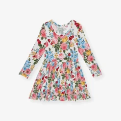 Long Sleeve Ruffled Twirl Dress