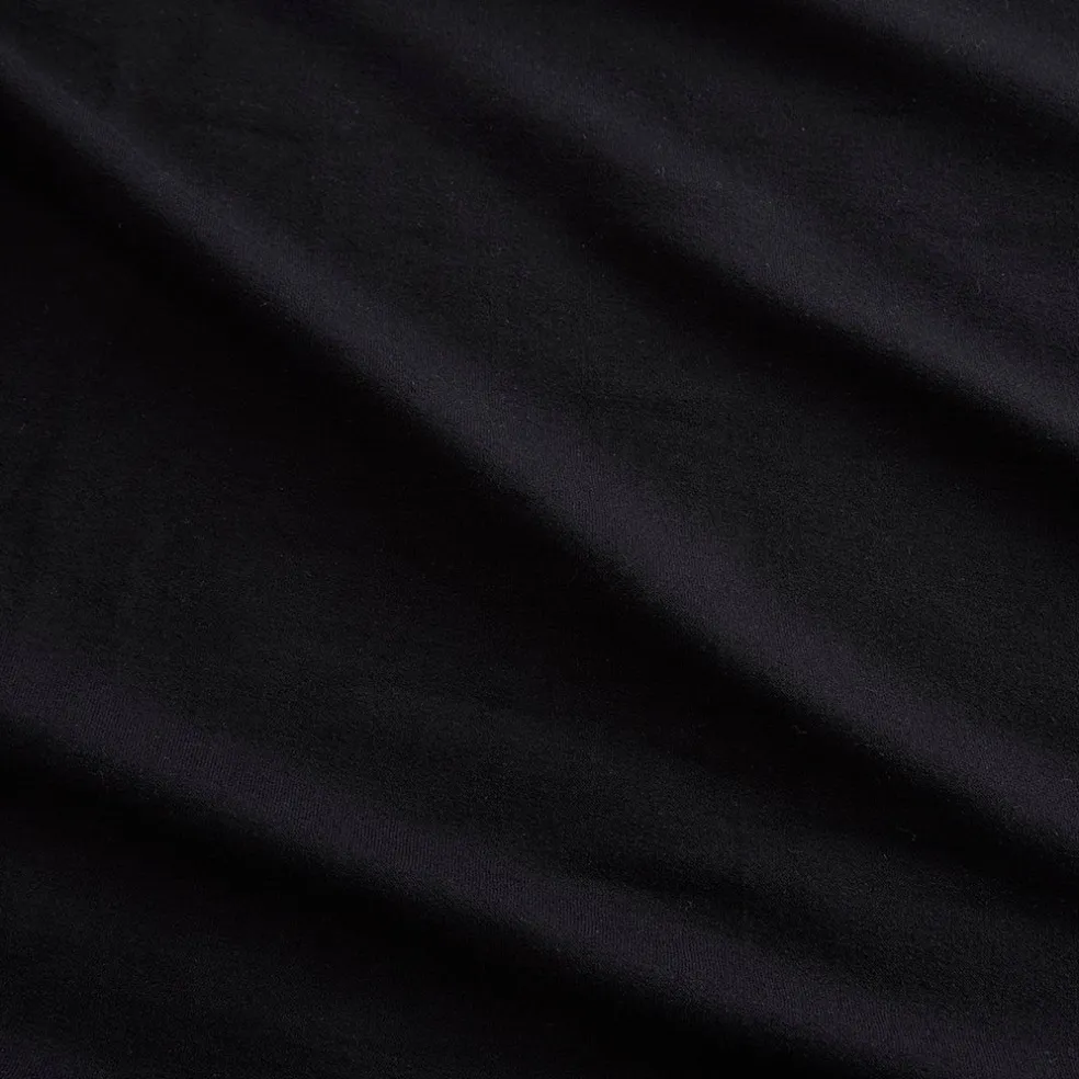 Men's Black French Terry Polo Shirt