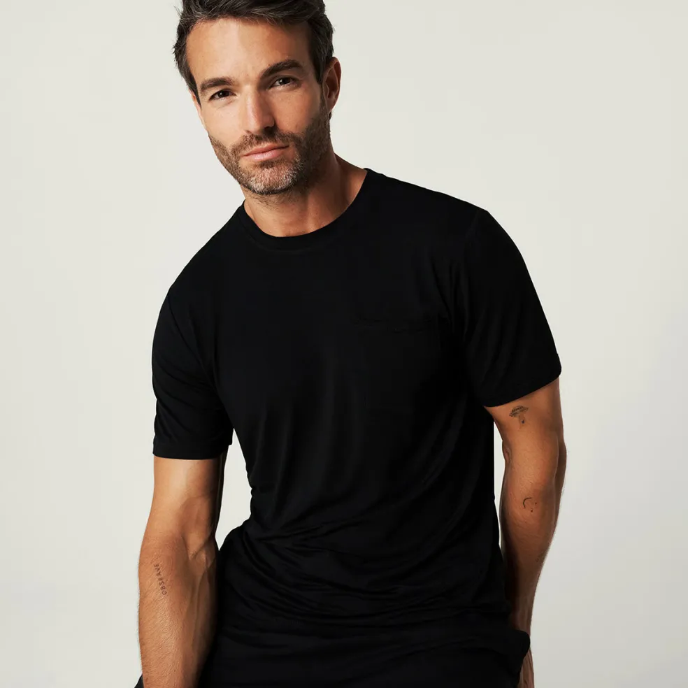 Men's Black Pocket Tee