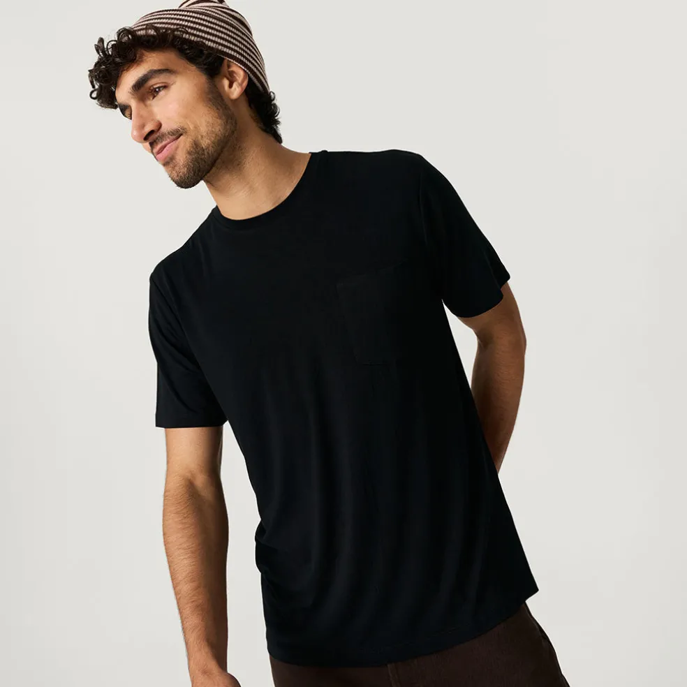 Men's Black Pocket Tee
