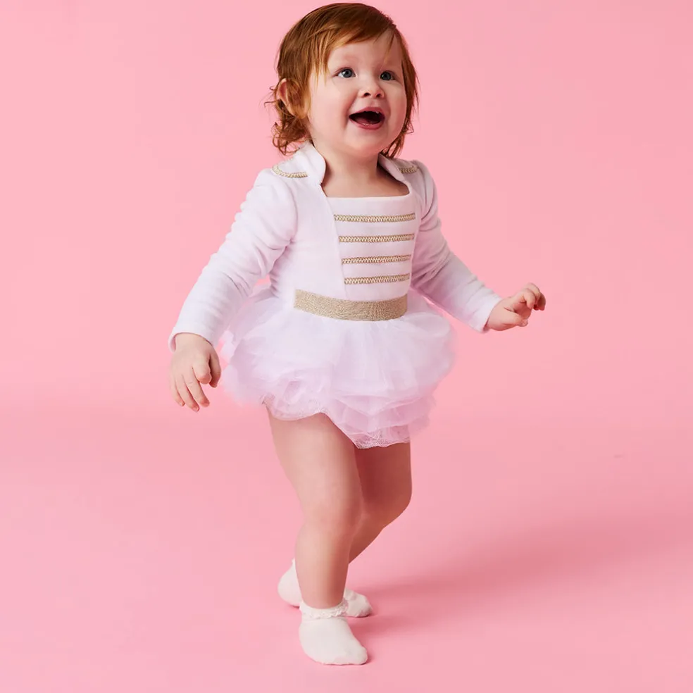Nutcracker Velour Tulle Bodysuit Dress