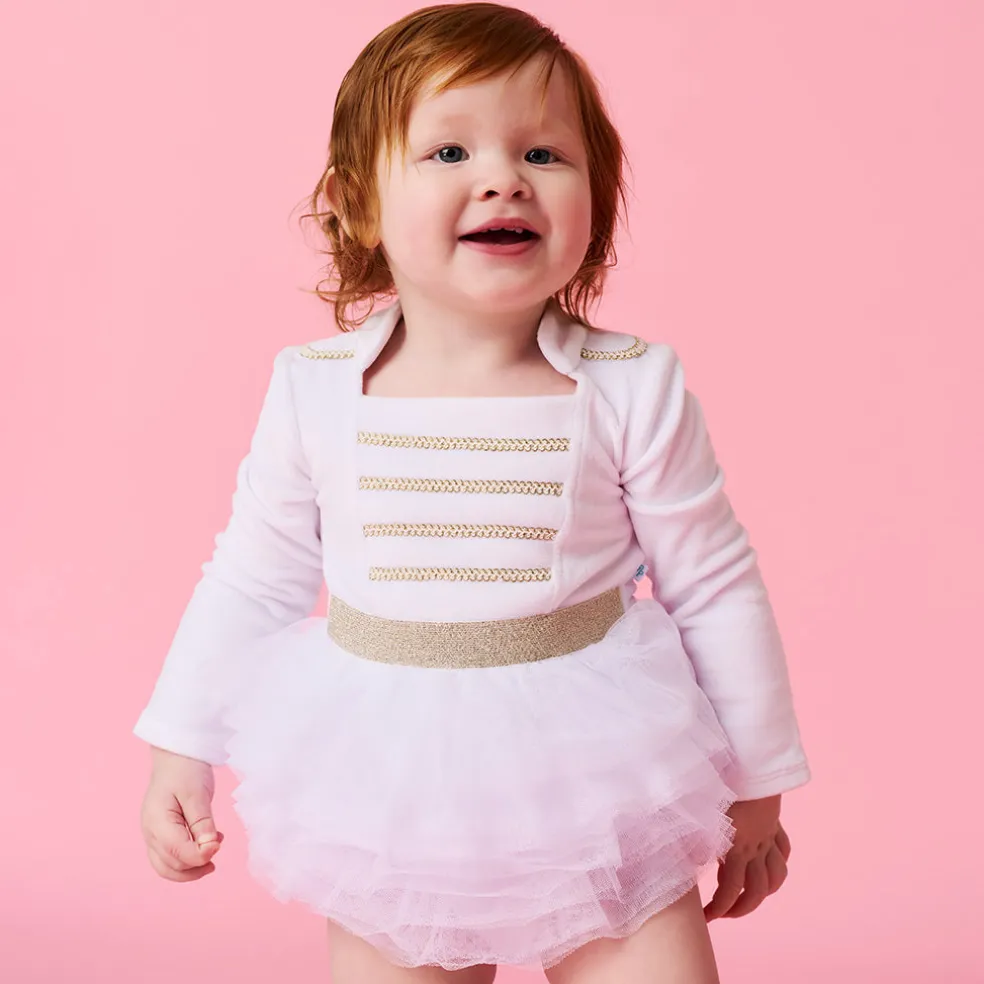 Nutcracker Velour Tulle Bodysuit Dress