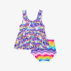 Peplum Bummie Set