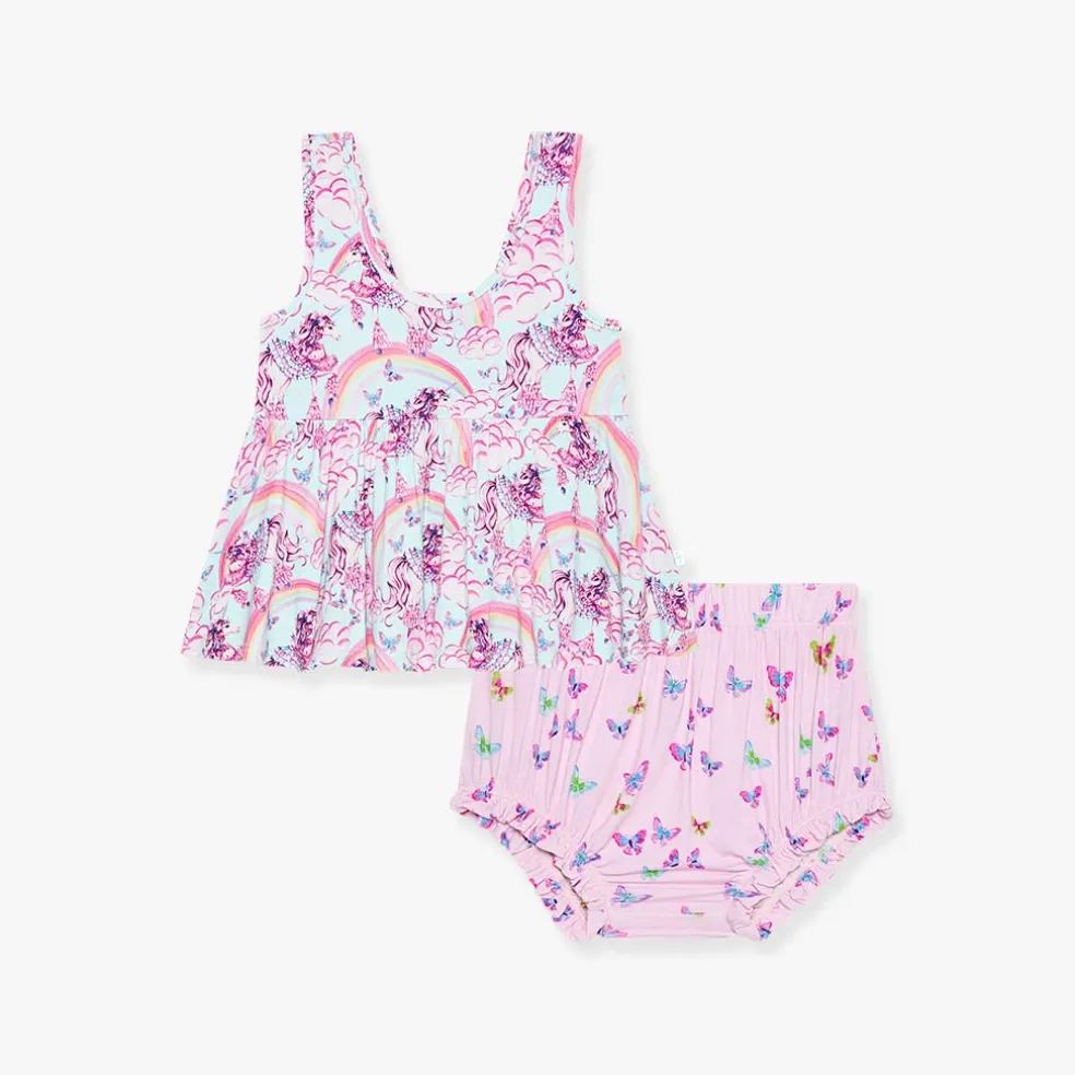 Peplum Bummie Set