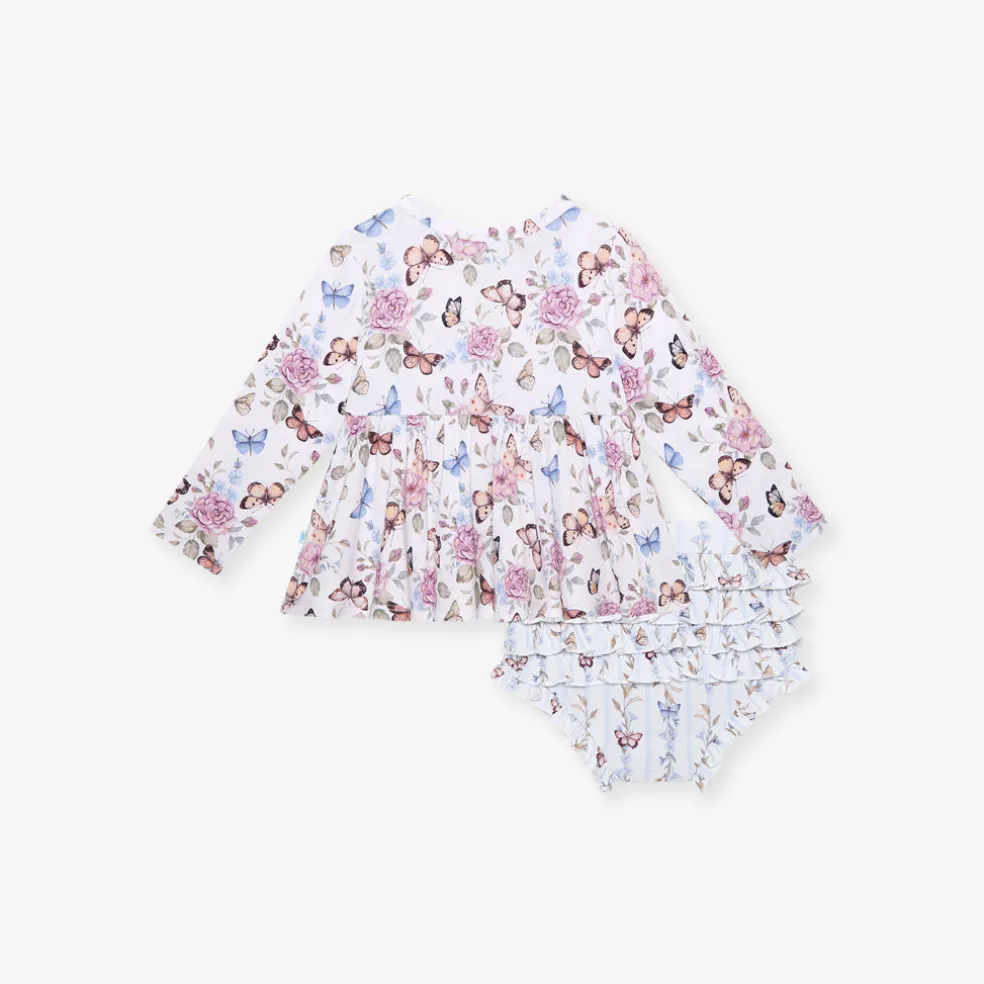Peplum Ruffled Bummie Set