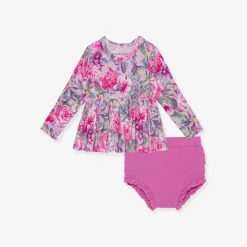 Peplum Ruffled Bummie Set