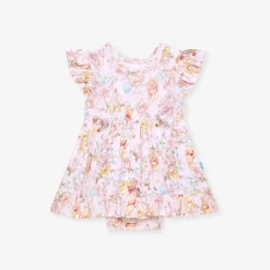 Pointelle Ruffled Bodysuit Dress