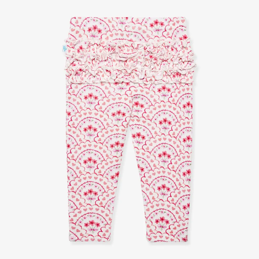 Pointelle Ruffled Bum Leggings
