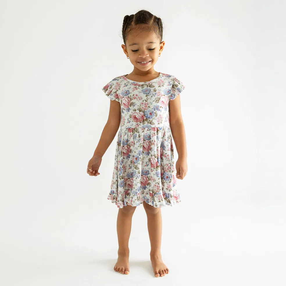 Pointelle Ruffled Twirl Dress
