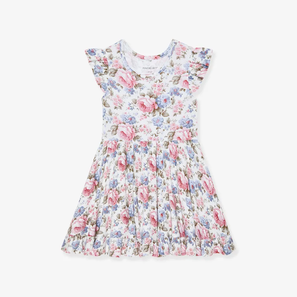 Pointelle Ruffled Twirl Dress