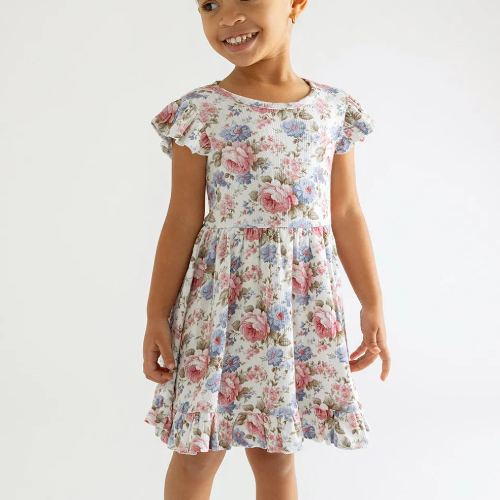 Pointelle Ruffled Twirl Dress