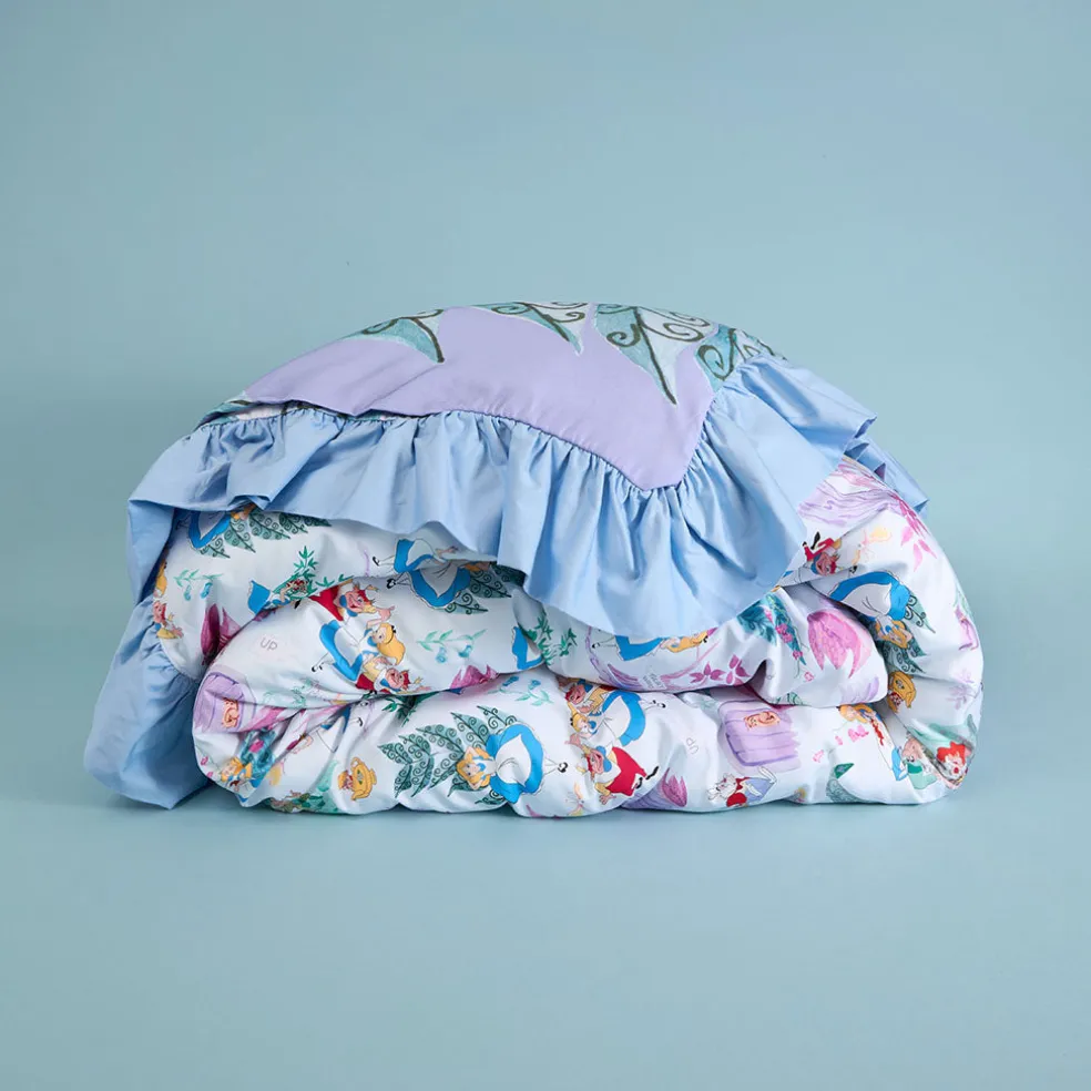 Reversible Ruffled Duvet Cover