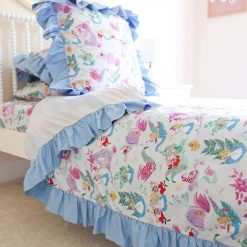 Reversible Ruffled Duvet Cover