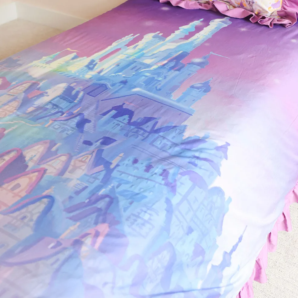 Reversible Ruffled Duvet Cover