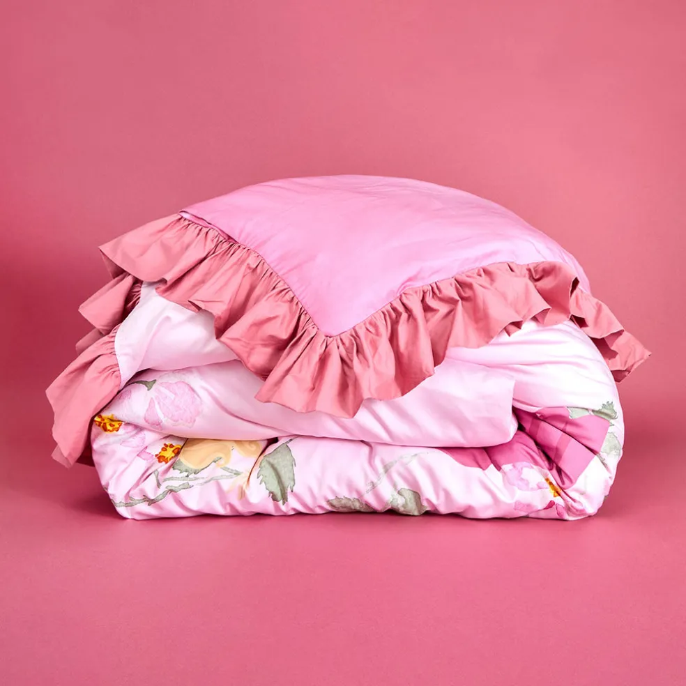 Reversible Ruffled Duvet Cover