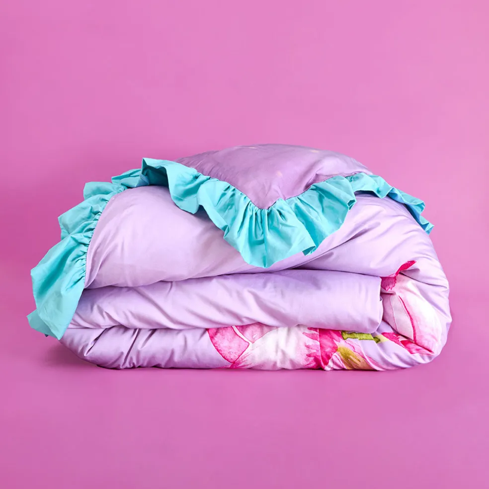 Reversible Ruffled Duvet Cover
