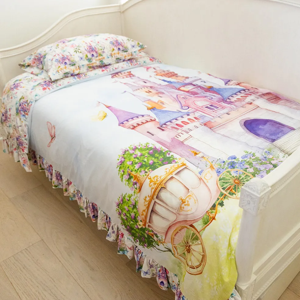 Reversible Ruffled Duvet Cover