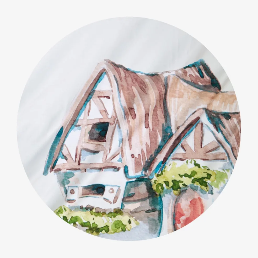 Reversible Ruffled Duvet Cover