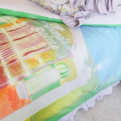 Reversible Ruffled Duvet Cover