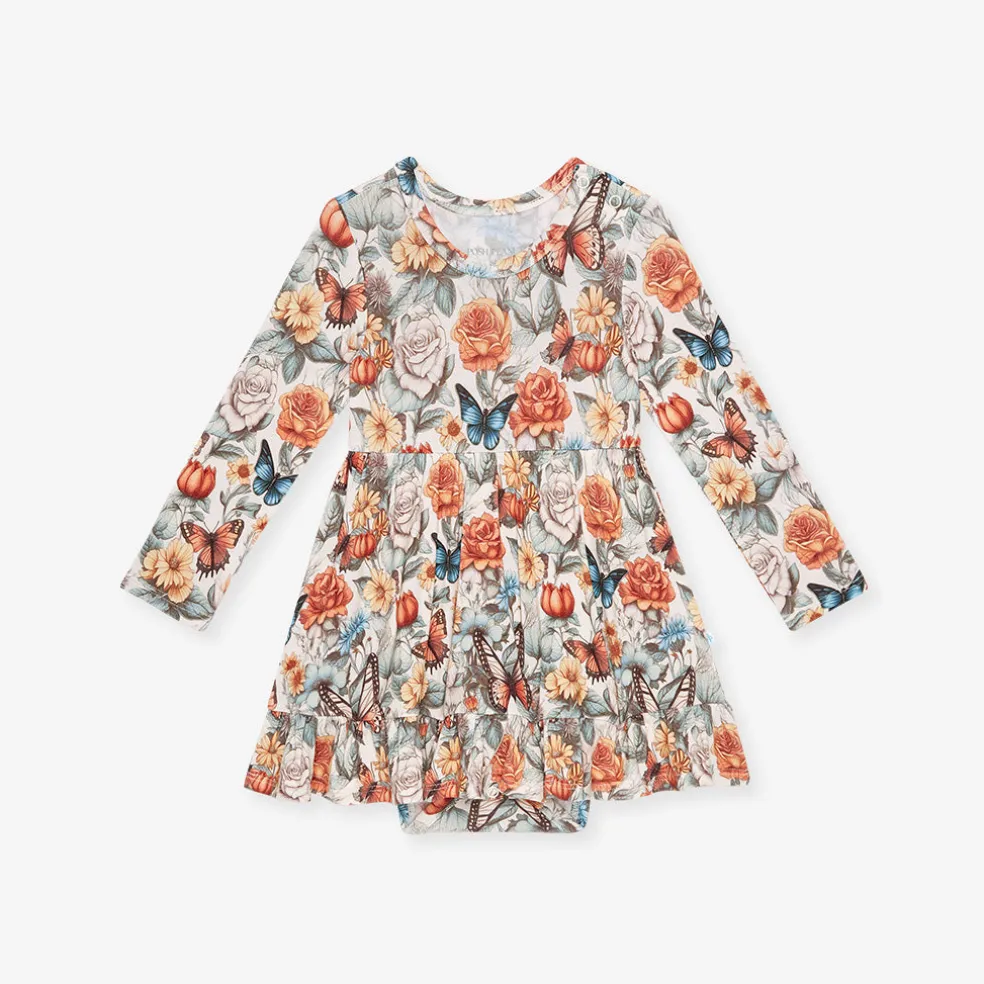 Ruffled Bodysuit Dress