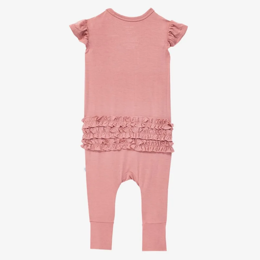 Ruffled Cap Sleeve Romper