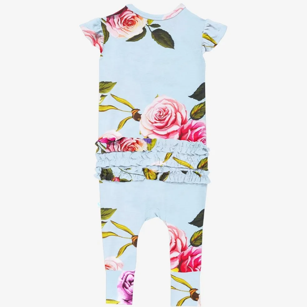 Ruffled Cap Sleeve Romper