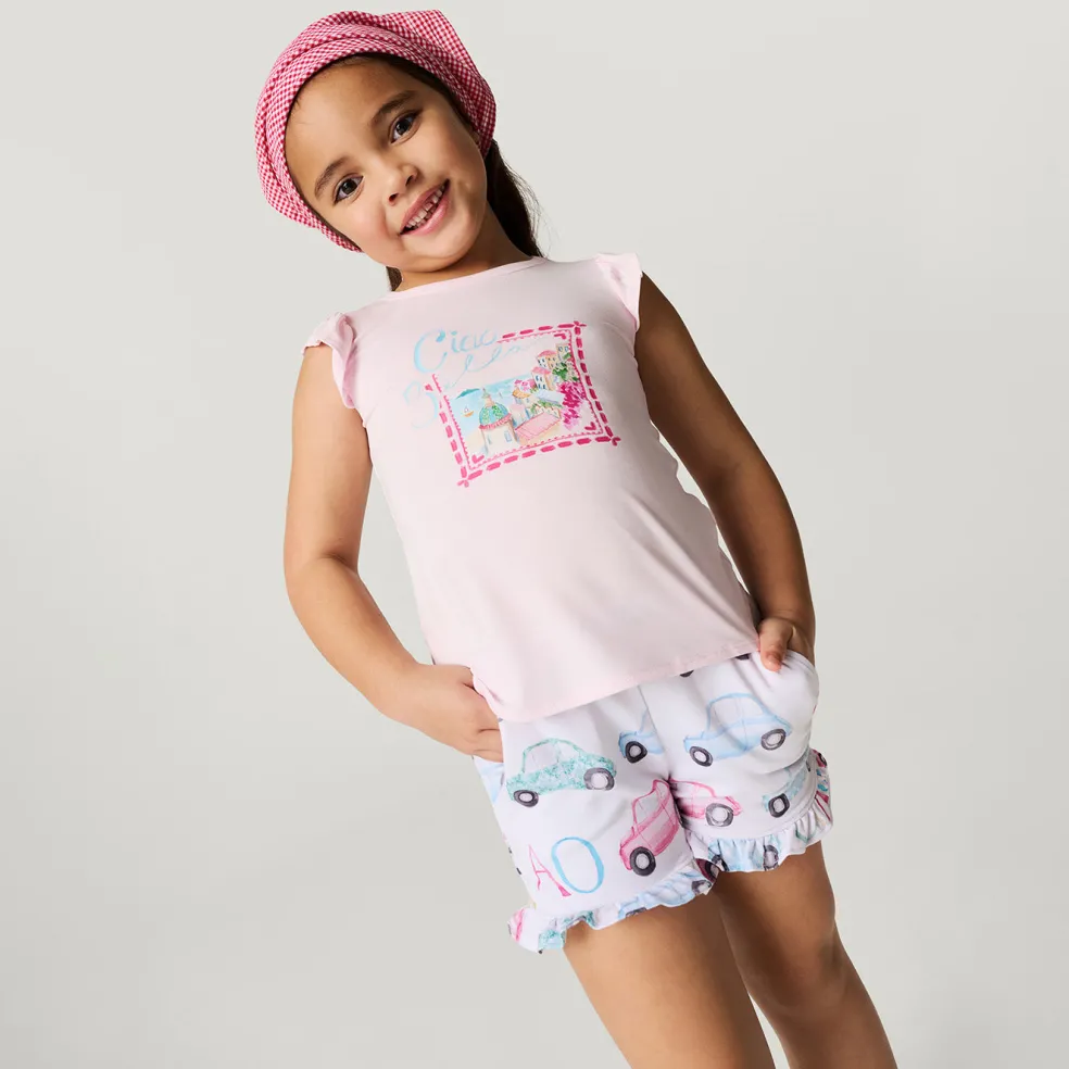 Ruffled Graphic Tee