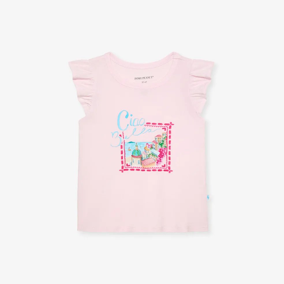Ruffled Graphic Tee