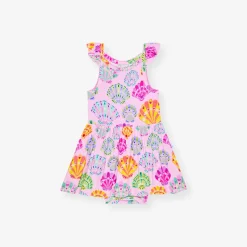 Ruffled Picot Bodysuit Dress