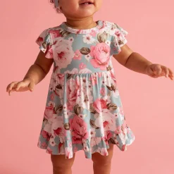 Ruffled Twirl Bodysuit Dress