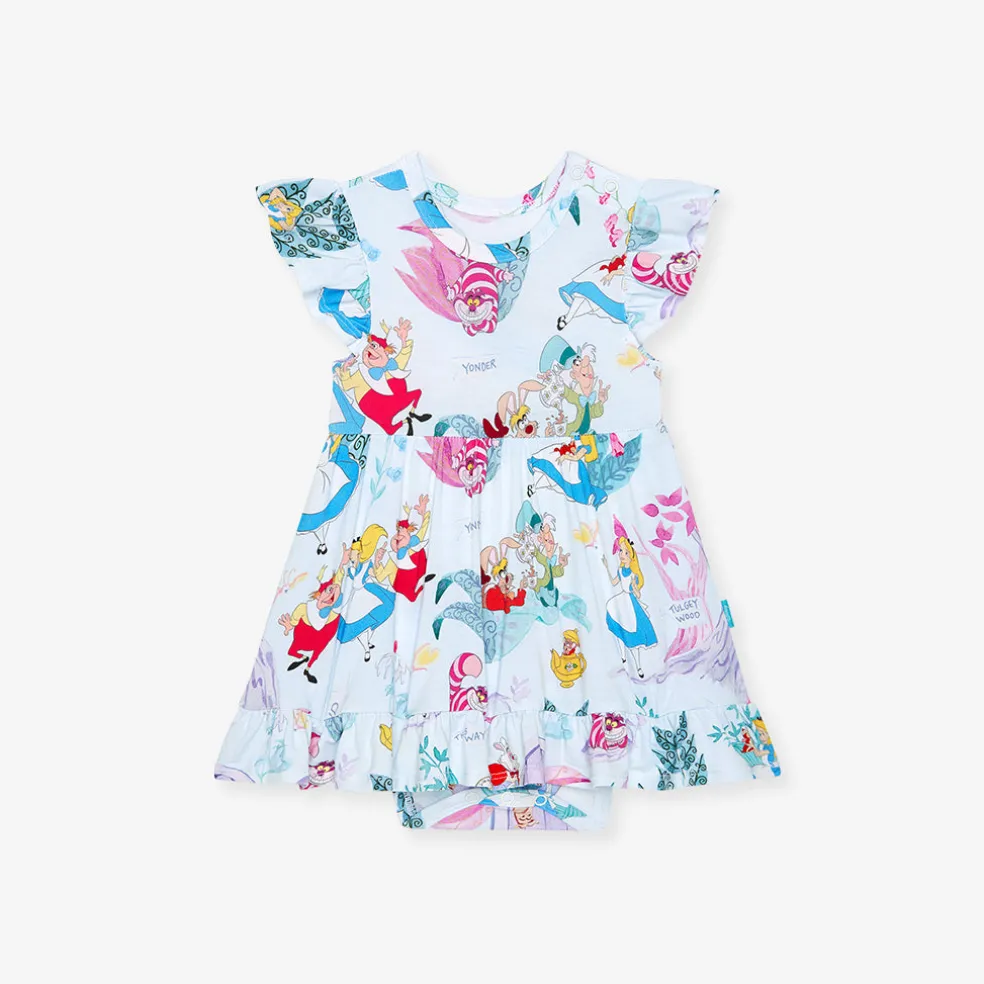 Ruffled Twirl Bodysuit Dress