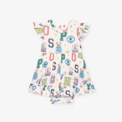 Ruffled Twirl Bodysuit Dress