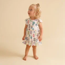 Ruffled Twirl Bodysuit Dress