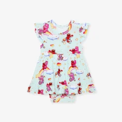 Ruffled Twirl Bodysuit Dress