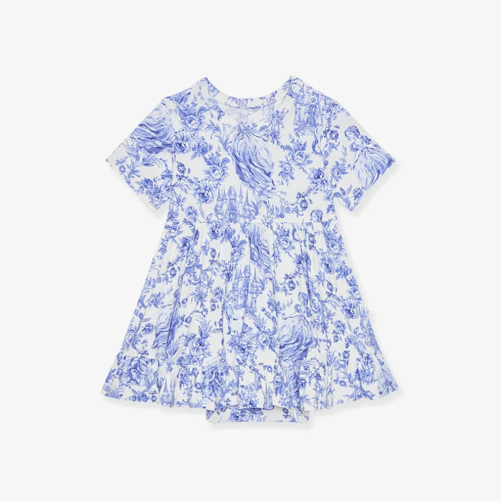 Ruffled Twirl Bodysuit Dress