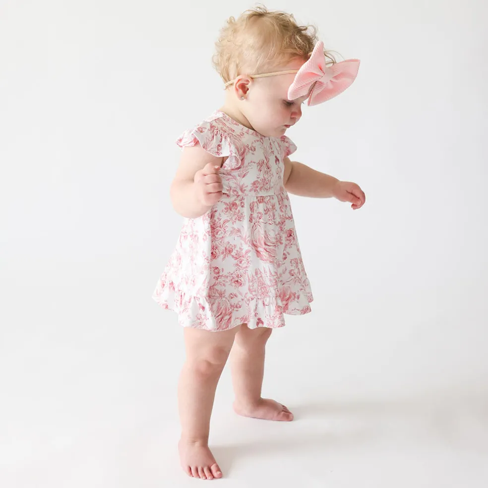 Ruffled Twirl Bodysuit Dress