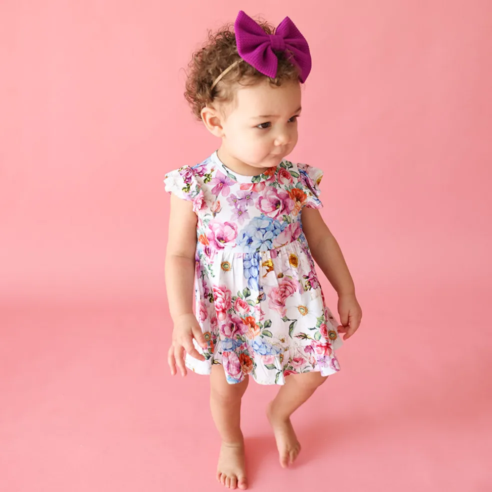 Ruffled Twirl Bodysuit Dress