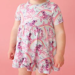 Ruffled Twirl Bodysuit Dress